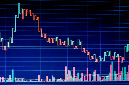 Business analysis diagram. Finance background data graph. Stock market concept