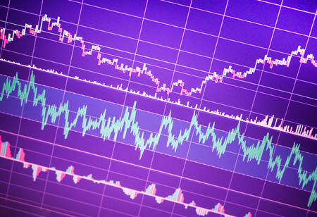 World economics graph. Conceptual view of the foreign exchange market, close upの写真素材