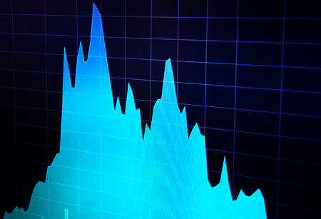 Stock market graph. Economy trends background for business idea