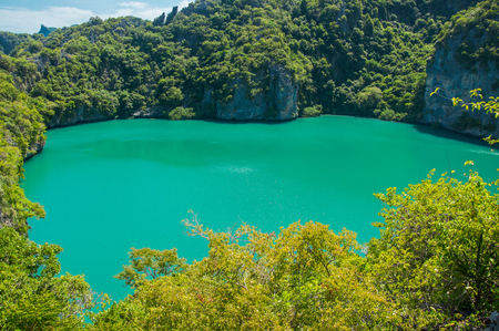 Ta Le Nai Lagoon at Koh Mae Island, AngThong National Marine Park, Samuiの写真素材