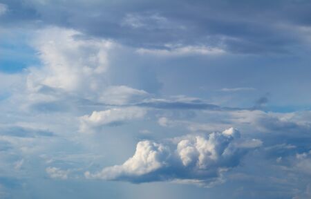 Blue sky with large cloud background.の写真素材