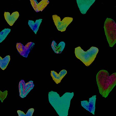 Art hand drawn little heart watercolor on white background.の写真素材