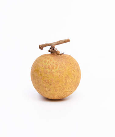 Sweet longan fruit isolated on white background. Fresh longan thai fruit. Clipping path.の写真素材