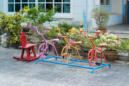 Colorful playground in the park.の写真素材