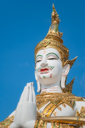 statue angle in thai temple pictureの写真素材