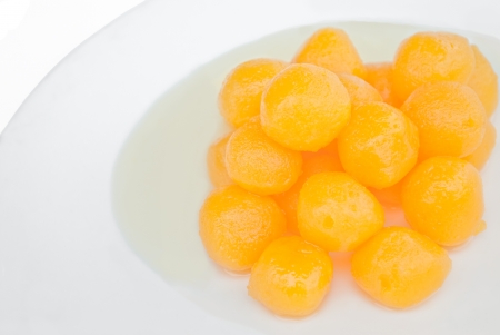 Thai dessert is name Thong Yhod or Gold Egg Yolks Drops.の写真素材