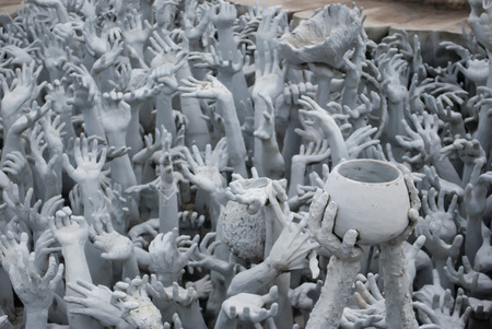 molding art at wat rongkhunの写真素材
