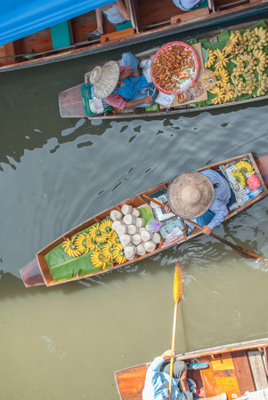 Damnoensaduak Floating Market, Thailandのeditorial素材