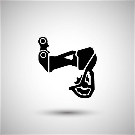 Bicycle rear derailleur. Bicycle accessories vector icon.のイラスト素材