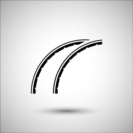 Bicycle rims. Vector icon. Bicycle accessories vector icon.のイラスト素材