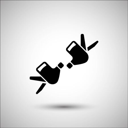 Bicycle shifters. Bicycle accessories vector icon.のイラスト素材