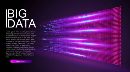 Big data analysis concept. Predictive analytics. .Smart system. From Chaos to System. Data storage. Pixels gird.のイラスト素材