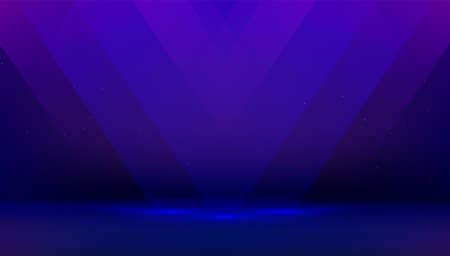 Dark blue background with rays of light. Empty room, product presentation. Black stage for showing and display object for advertisement.のイラスト素材