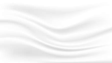 Smooth elegant white silk or satin luxury cloth texture can use as wedding background. Shiny silk fabric. Rippled wavy milk. Luxury cloth or liquid wave.のイラスト素材