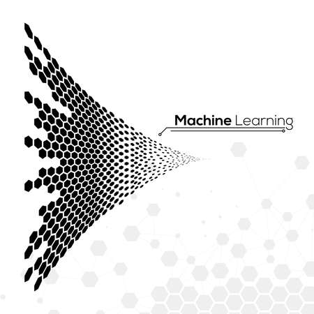 From chaos to system. Technology and engineering concept. Machine learning algorithms.のイラスト素材