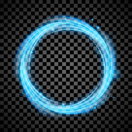 Fresh clean swirling circle. Air flow. Blue vortex background. Transparent vector effect.のイラスト素材