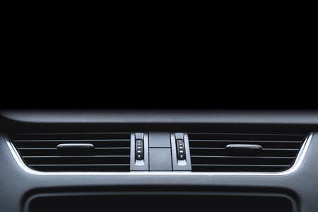 Car air conditioning diffusers. Car ventilation close-up. Elements of a car air conditioning.
