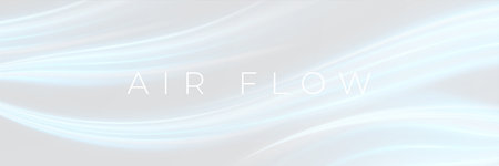 Blue waves on white background. Fresh aroma. Waves showing a stream of clean fresh air.