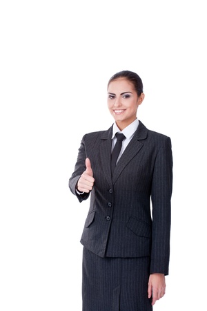 Young successful businesswoman looking on camera and smilingの写真素材