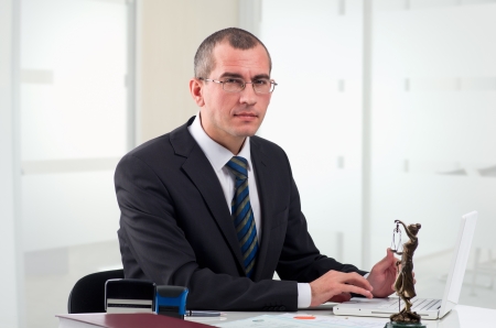 Lawyer or notary public at contemporary officeの写真素材
