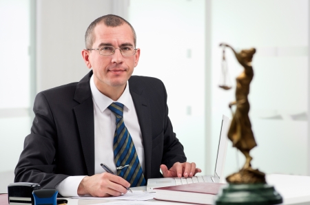 Lawyer or notary public at contemporary officeの写真素材