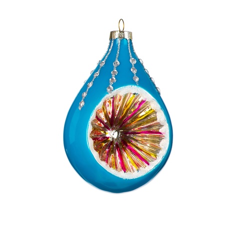 Christmas bauble isolated on white backgroundの写真素材