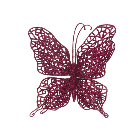 Christmas decoration for hanging on tree, isolated on whiteの写真素材