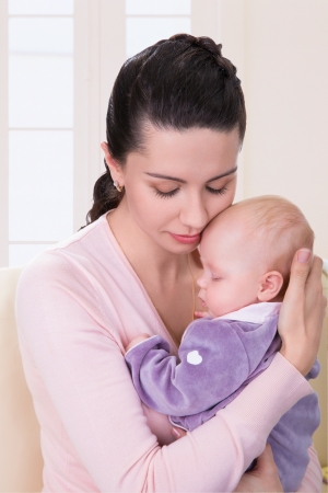 picture of happy mother with babyの写真素材