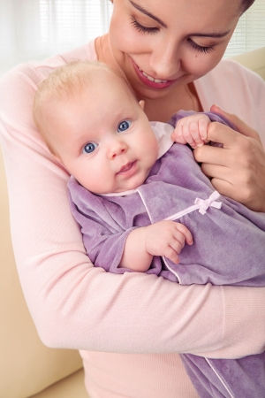 picture of happy mother with babyの写真素材