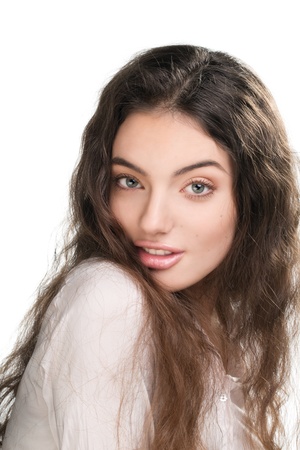 Beautiful young brunette girlの写真素材
