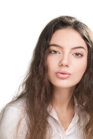 Beautiful young brunette girlの写真素材