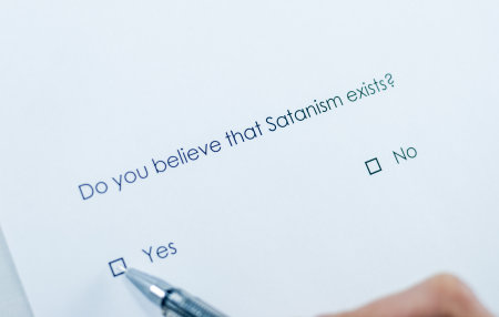 Do you believe that Satanism exists? Yesの写真素材