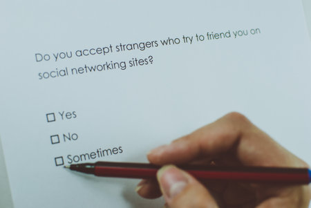 Poll question: Do you accept strangers who try to friend you on social networking sites? Answer:...