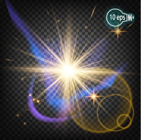 Cosmic glow, Christmas star. In distant space. Concept design for star nebulae isolated on a transparent background. Illustration of a vectorのイラスト素材