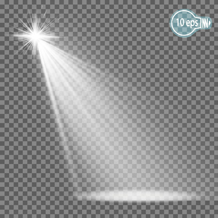 Magic light vector effect. Light from the flash magic stars Isolated spark - stock vectorのイラスト素材