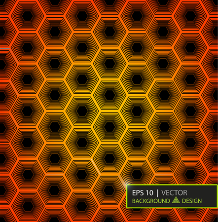 Virtual futuristic user interface of multi-colored hexes. Vector illustration.のイラスト素材