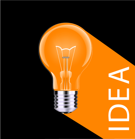 Light bulb - business vector icon, long shadow, flat design.のイラスト素材