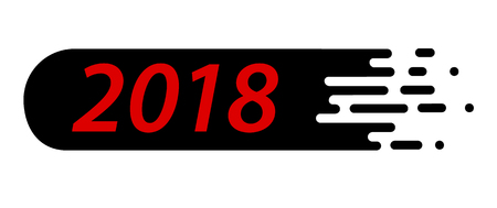 2018 Speed lines set isolated on white. Motion effect illustration.Gradient background design.のイラスト素材