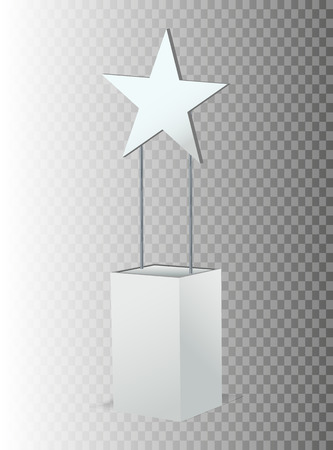 Blank Promotion Stands on a white background.vector illustration EPSのイラスト素材