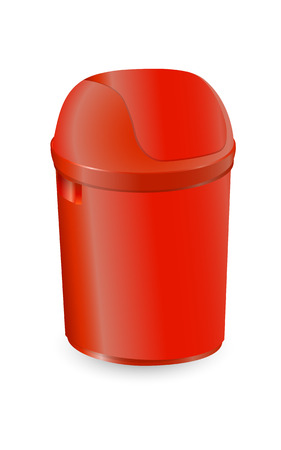 trash can isolated on white background with clipping path. Vector illustration.のイラスト素材