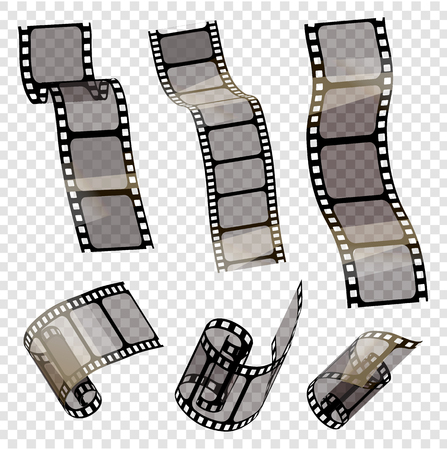 Set of vector film strips .Vector illustration of 10 EPS.stampunk styleのイラスト素材
