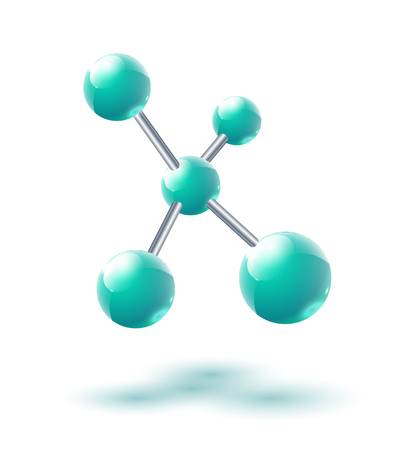 Molecule design isolated on white background. Atoms. Vector illustration EPS10のイラスト素材
