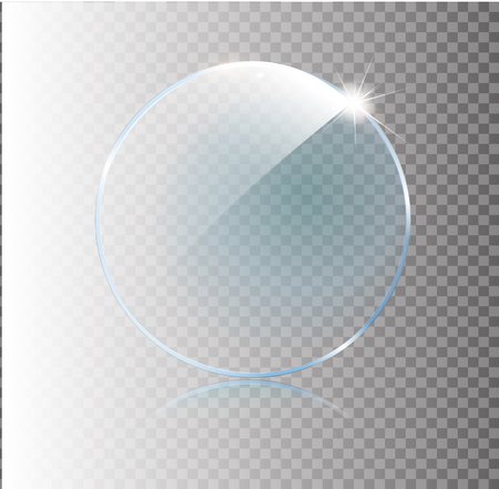 Glass trophy award. Vector award on gray background . Realistic 3D design. Vector transparent object 10 eps.のイラスト素材