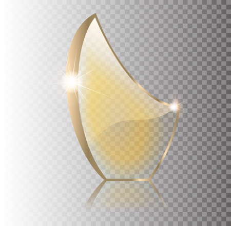 Abstract Illustration of Broken Blue Glass Flat glass. Realistic 3D design. Vector transparent object 10 eps.のイラスト素材