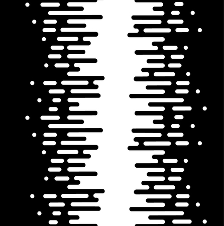 Vector Halftone Transition Abstract Wallpaper Pattern. Seamless Black And White Irregular Rounded Lines Background for modern flat web site design.Vector illustration EPS 10.のイラスト素材