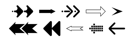 Set of black vector arrows. Arrow icon. Arrow vector icon. Arrow. Arrows vector collection.のイラスト素材