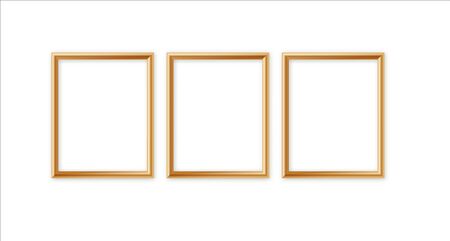 blank photo frame on the wall. design for modern interior vector illustrationのイラスト素材