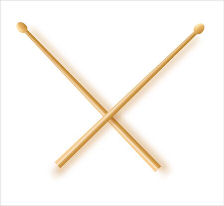 Drum sticks simple icon on white backgroundのイラスト素材