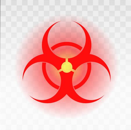 Isolated bold COVID-19 vector red ring. Pain circle. Symbol of pain. For your medical design. Transparent background.のイラスト素材