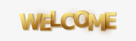 Welcome letters. Celebration greeting holiday illustration. Banner decorationのイラスト素材